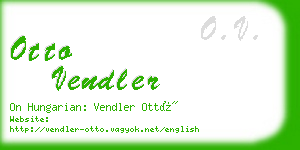 otto vendler business card